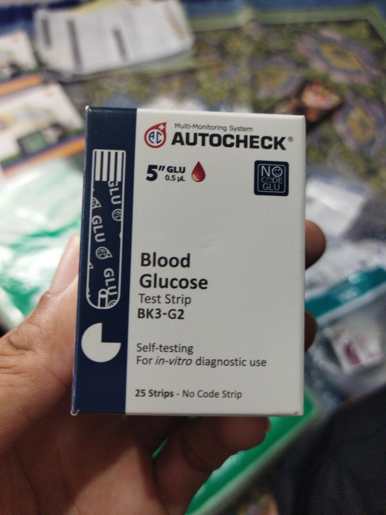 Strip Blood Glucose (Gula Darah) Autocheck 25 Strip - BK3-G2